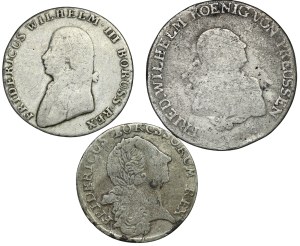 Germany, Prussia, 4 pennies 1704 A | 1/12 thaler 1766 | 1/3 thaler 1791 A - set of 3 pieces