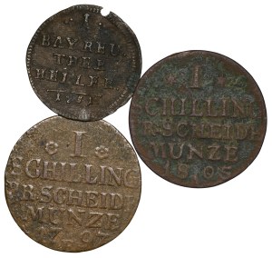 Germany, Prussia/Brandenburg-Bayreuth, set of 3 pieces
