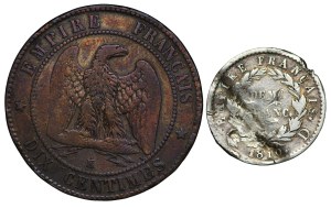 France, 10 centimes 1855 | 1/2 franc 1810