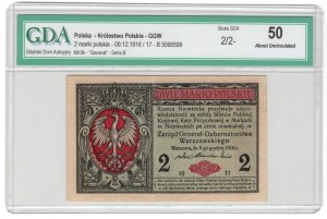 2 Polish marks, 1916, series B, GENERAL