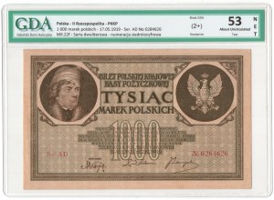 1000 Polish Marks 1919, Ser AD - niedo