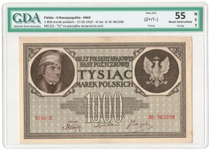 1000 Polish marks 1919, III Ser. B.