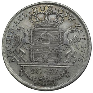 Zabór austriacki, 30 krajcarów (dwuzłotówka), 1775 IC FA, Wiedeń