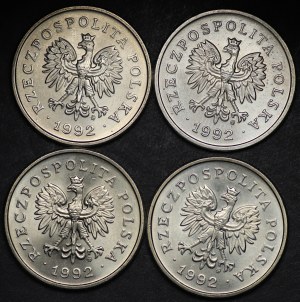 Third Republic, 1 zloty 1992 - set of 4 pieces