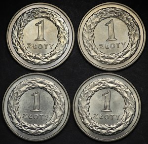 Third Republic, 1 zloty 1992 - set of 4 pieces