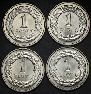 Third Republic, 1 zloty 1992 - set of 4 pieces