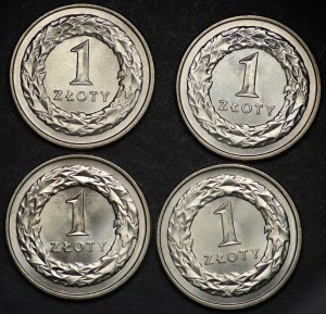 Third Republic, 1 zloty 1992 - set of 4 pieces