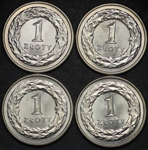 Third Republic, 1 zloty 1992 - set of 4 pieces