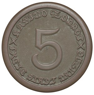 Free City of Gdansk - Kassino Zoppot - Casino Sopot, 5 Gulden token.