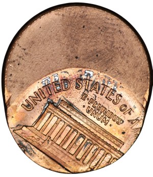 USA, 1 cent 199?, interesting mint destruction