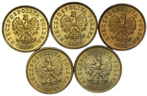 Third Republic, 5 pennies - set of 15 pieces