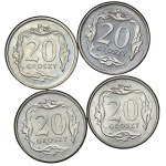 III RP, 20 groszy - zestaw 16 sztuk
