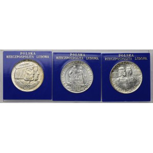 PRL, 100 złotych 1966 Mieszko i Dąbrówka - zestaw 3 sztuk