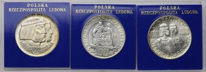 People's Republic of Poland, 100 zloty 1966 Mieszko and Dabrowka - set of 3 pieces