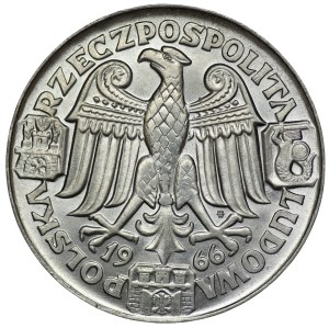 People's Republic of Poland, 100 gold 1966, sample SILVER - Mieszko and Dabrowka