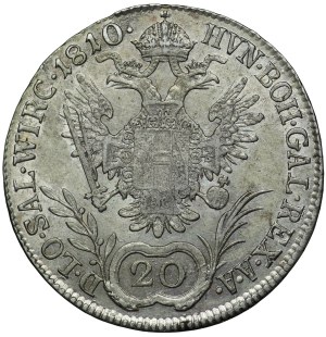 Austria, Francis II, 20 Krajcars 1810 A, Vienna