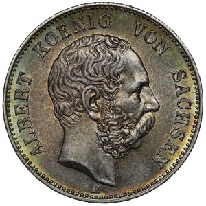 Niemcy, Saksonia, Albert, 2 marki 1901 E, Muldenhütten