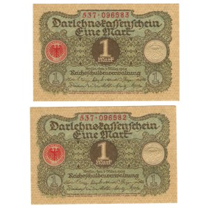 Niemcy, 1 marka 1920, Berlin - zestaw 2 sztuk