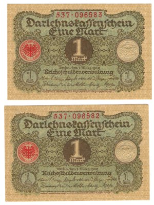Germany, 1 mark 1920, Berlin - set of 2 pieces