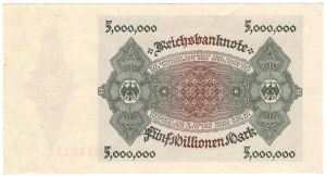 Germany, Weimar Republic, 5,000,000 marks 1923