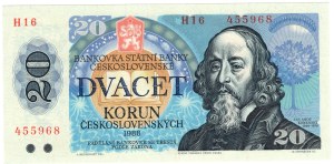 Czechoslovakia, 20 crowns 1988