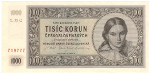 Czechoslovakia, 1000 korn 1945