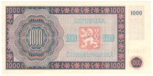 Czechoslovakia, 1000 korn 1945