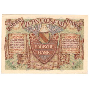 Niemcy, Republika Weimarska, Badenia, 10000 marek 1923, seria F