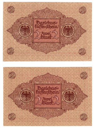 Germany, Weimar Republic, 2 marks 1920 - set of 2 pieces