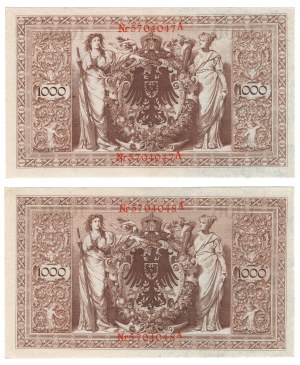 Germany, 1000 marks 1910 - set of 2 pieces