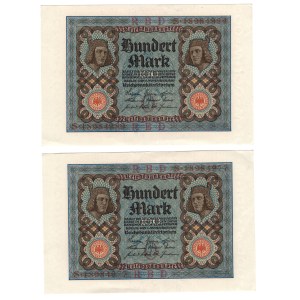 Niemcy, 100 marek 1920 - zestaw 2 sztuk