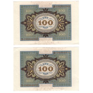 Niemcy, 100 marek 1920 - zestaw 2 sztuk