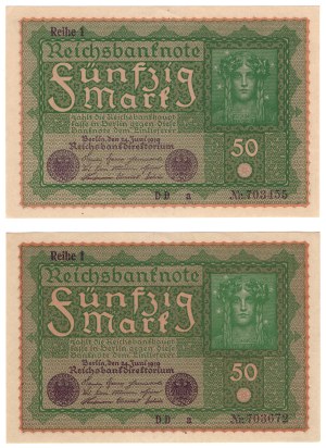 Germany, 50 marks 1919 - set of 2 pieces