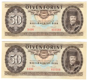 Hungary, 50 forint 1986 - set of 2 pieces