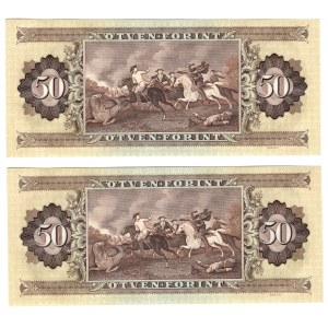 Węgry, 50 forint 1986 - zestaw 2 sztuk