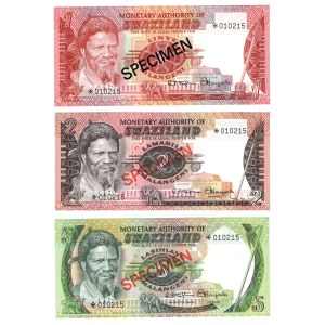 Eswatini, 1,2,5,10,20 Emalangeni, SPECIMEN - zestaw 5 sztuk