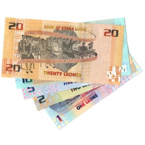 Sierra Leone, 1,2,5,10,20 leones - zestaw 5 sztuk
