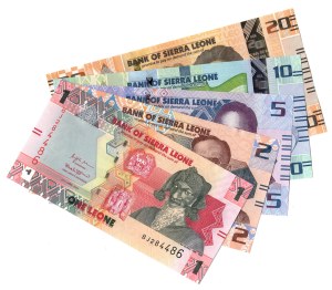 Sierra Leone, 1,2,5,10,20 leones - set of 5 pieces