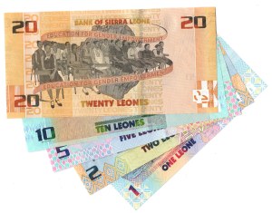 Sierra Leone, 1,2,5,10,20 leones - set of 5 pieces