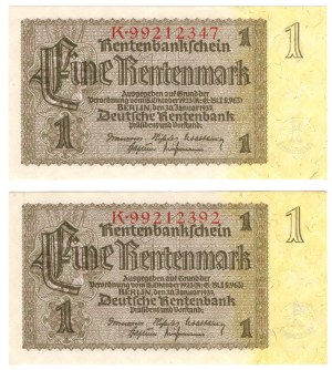 Germany, 1 mark 1937 - set of 2 pieces