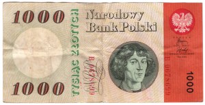 1,000 zloty 1965, series B