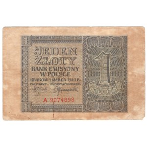 1 złoty 1940, seria A - rzadsze