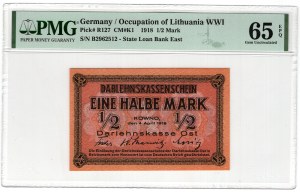Kaunas, 1/2 mark 1918, series B