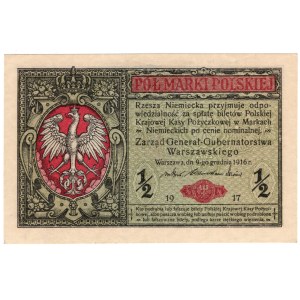 1/2 marki polskiej 1916, seria B, GENERAŁ