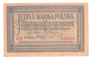 Poland, 1 Polish mark 1919, ICK series