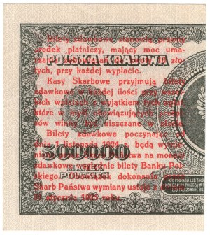 Pass ticket, 1 penny 28.04.1924, AD series, right side