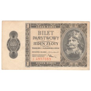 1 złoty 1938, seria J - rzadsza seria jednoliterowa