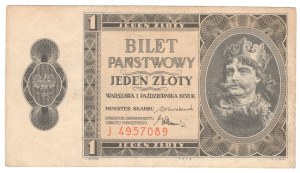 1 zloty 1938, J series - rarer single-letter series