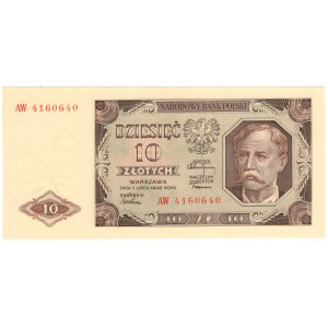 10 złotych 1948, seria AW