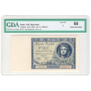 5 złotych 1930, seria CU